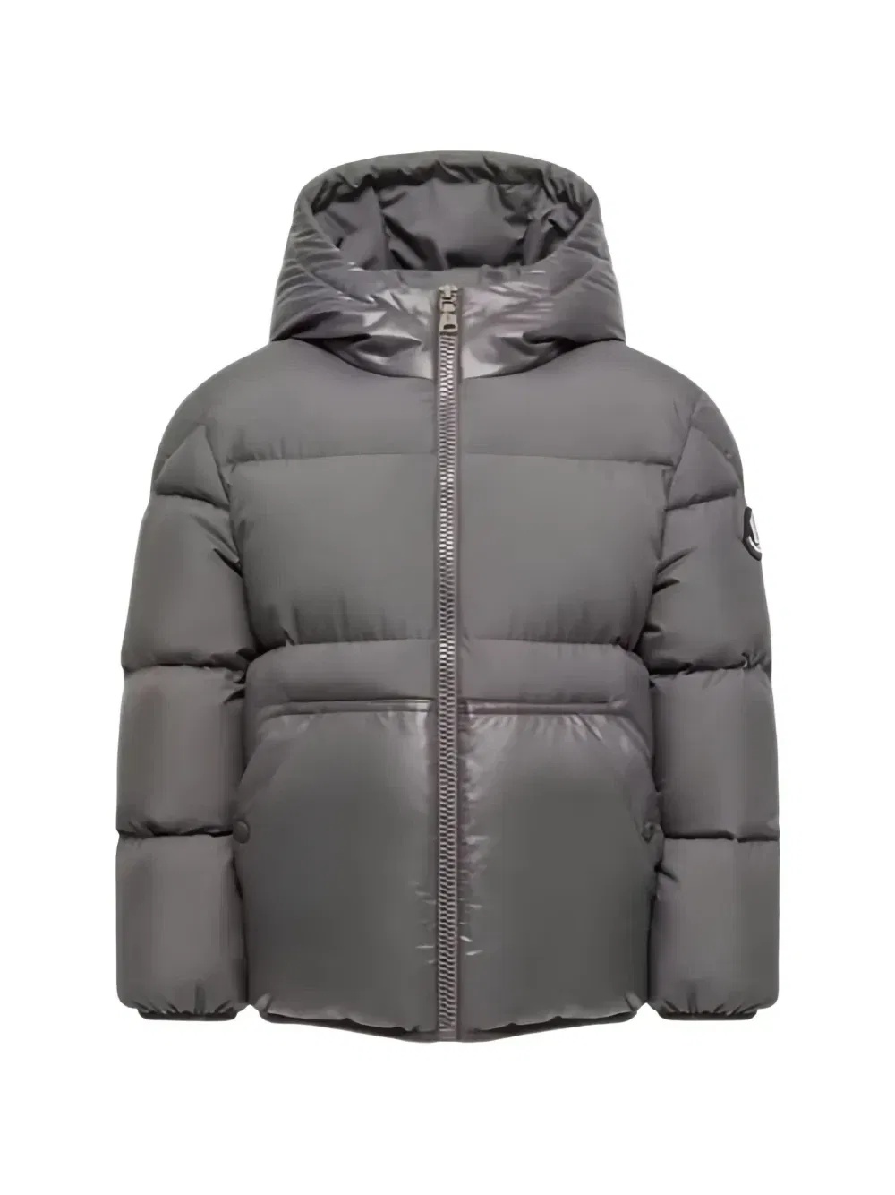 Пуховик Barin с капюшоном Moncler Enfant, серый