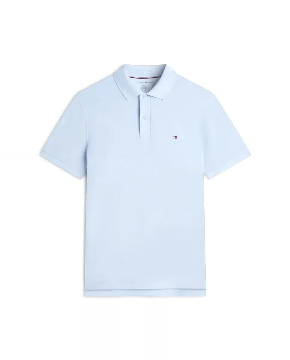 Мужское поло из пике с коротким рукавом Performance Tommy Hilfiger, Azul Celeste — фото 4