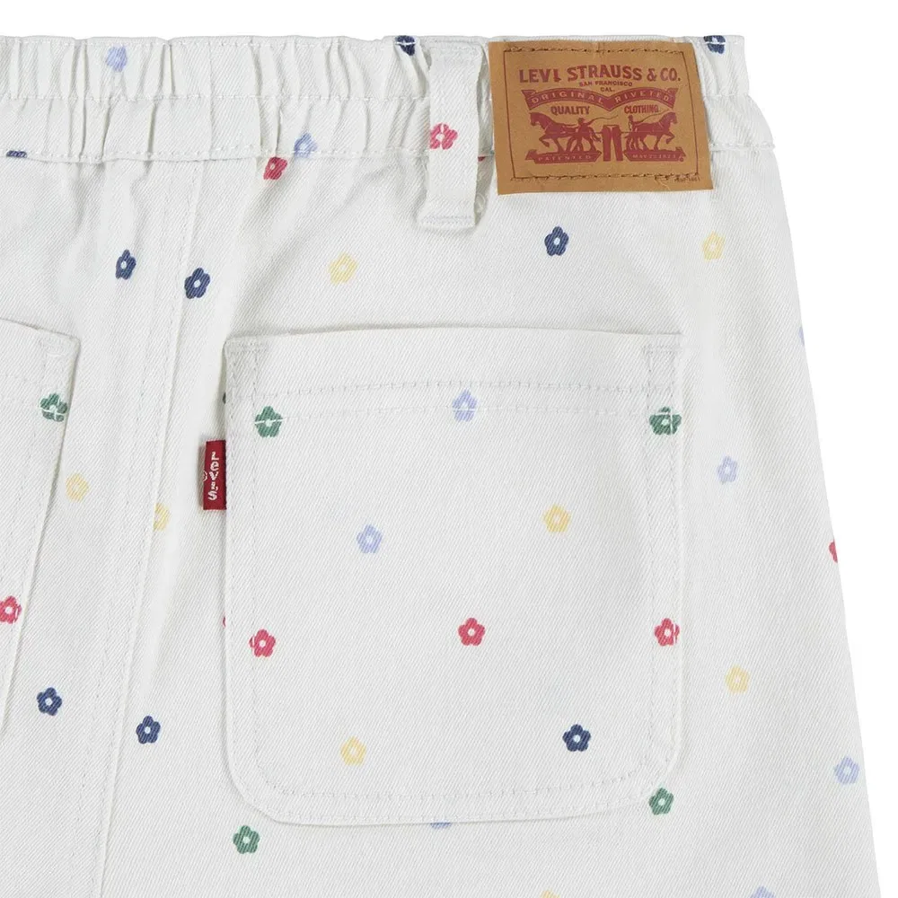 Детские шорты для девочек с принтом Levi's Twill High Loose, Multicolor — фото 3