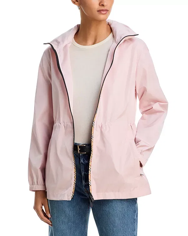 Женская куртка из нейлона с капюшоном Knight Burberry, Bouquet Pink — фото 3