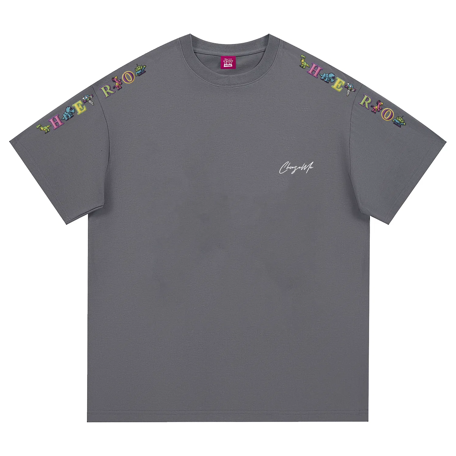 Детская футболка с принтом Disney T Shirts Unisex Crew Neck Thin Straight Fit Disney, Dark Gray