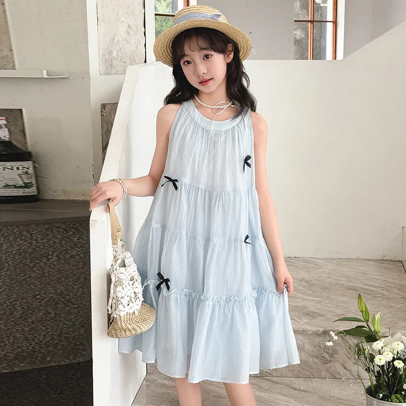 Детское платье с круглым вырезом Lanza, Light Blue — фото 4