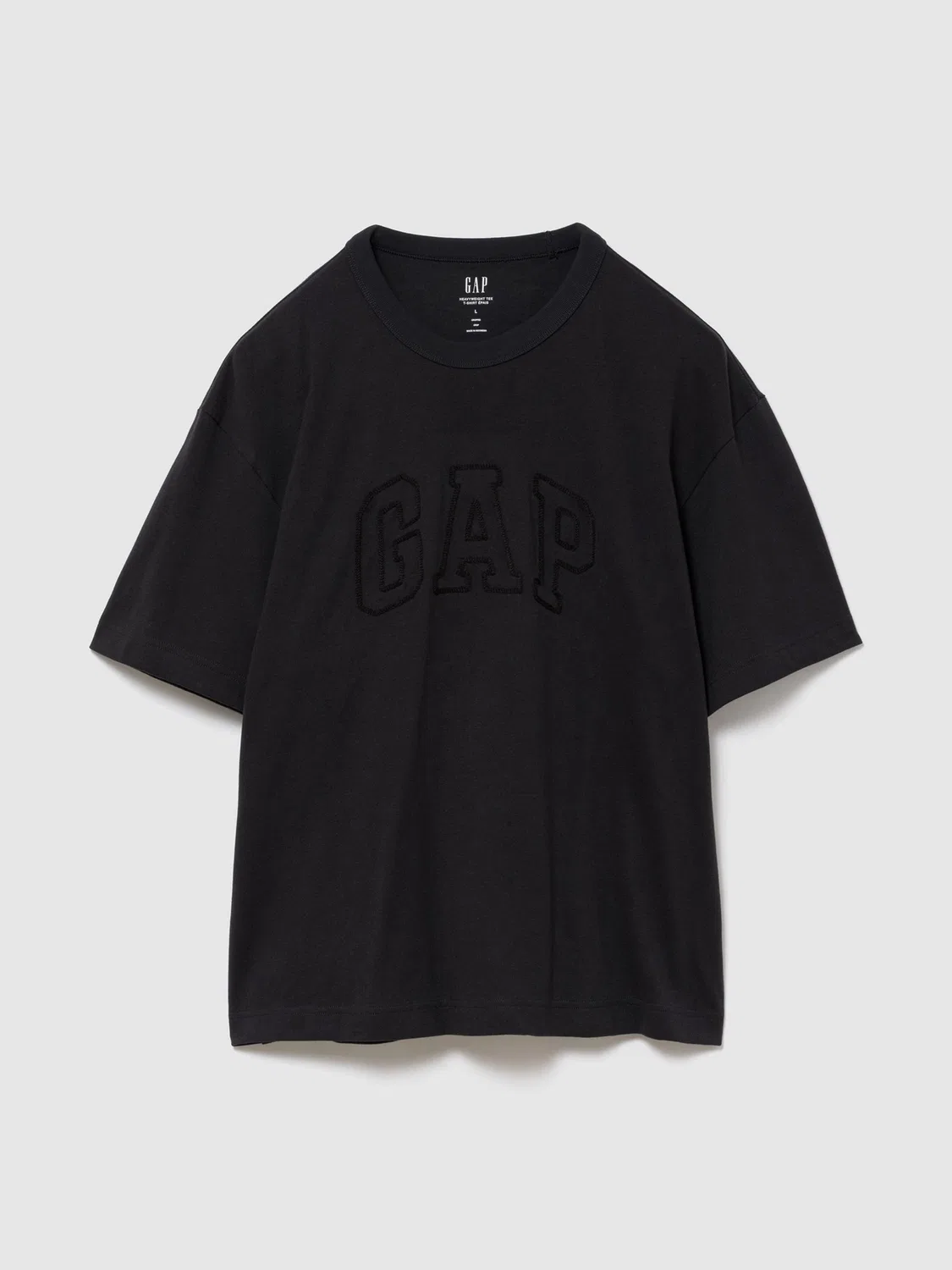 Футболка, оверсайз, Heavyweight Logo Gap, черный