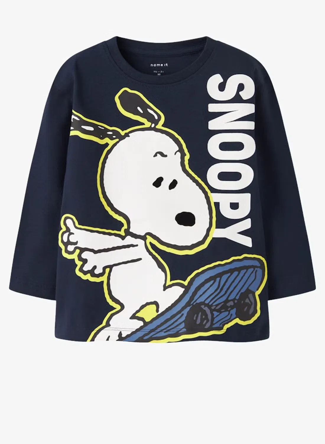 Футболка с длинным рукавом с принтом Snoopy Name It, темно-синий — фото 2
