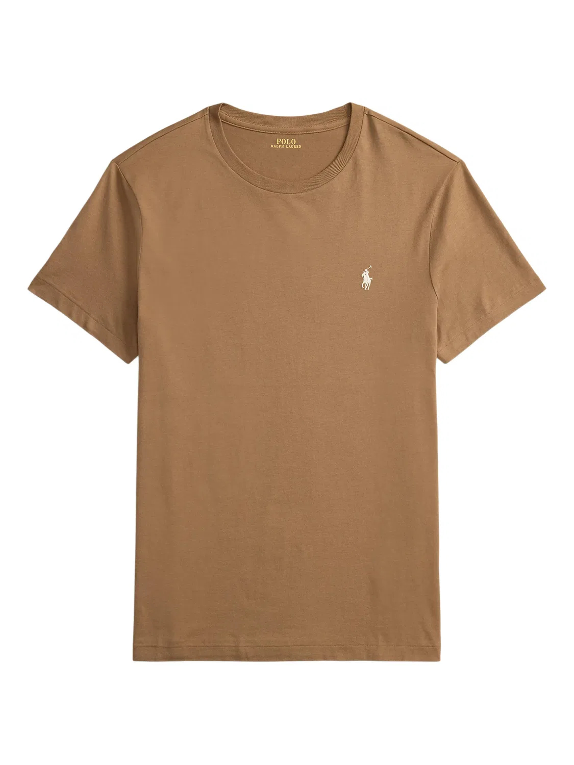 Футболка зауженного кроя коричневая Polo Ralph Lauren, коричневый