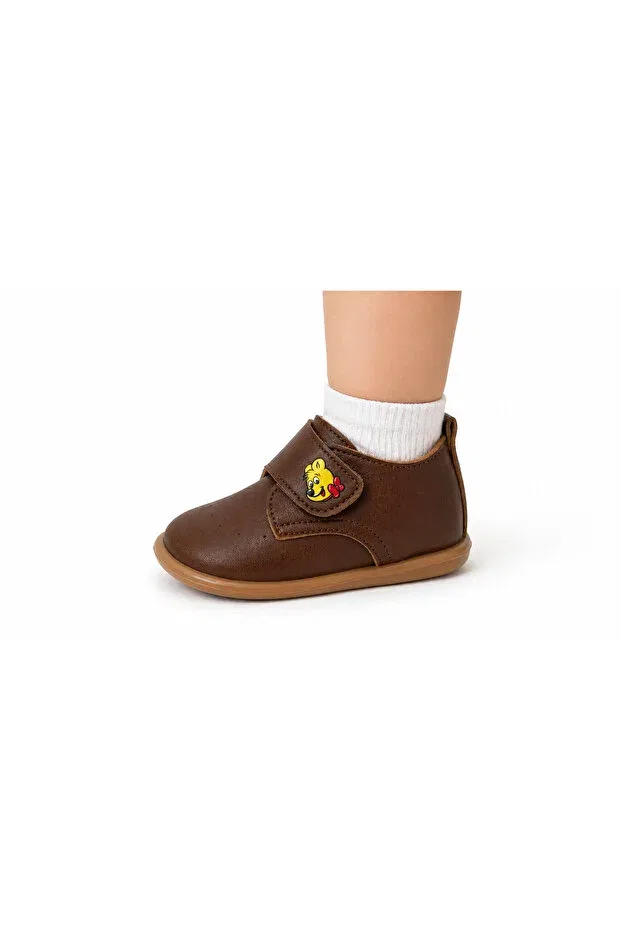 Детские туфли для мальчиков с застежкой-липучкой Licensed first step classic shoes Haribo, Brown — фото 2