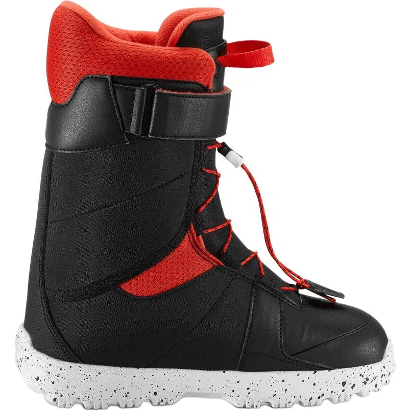 Детские зимние ботинки нескользящие с моделью DECATHLON, Black/Vermilion — фото 3