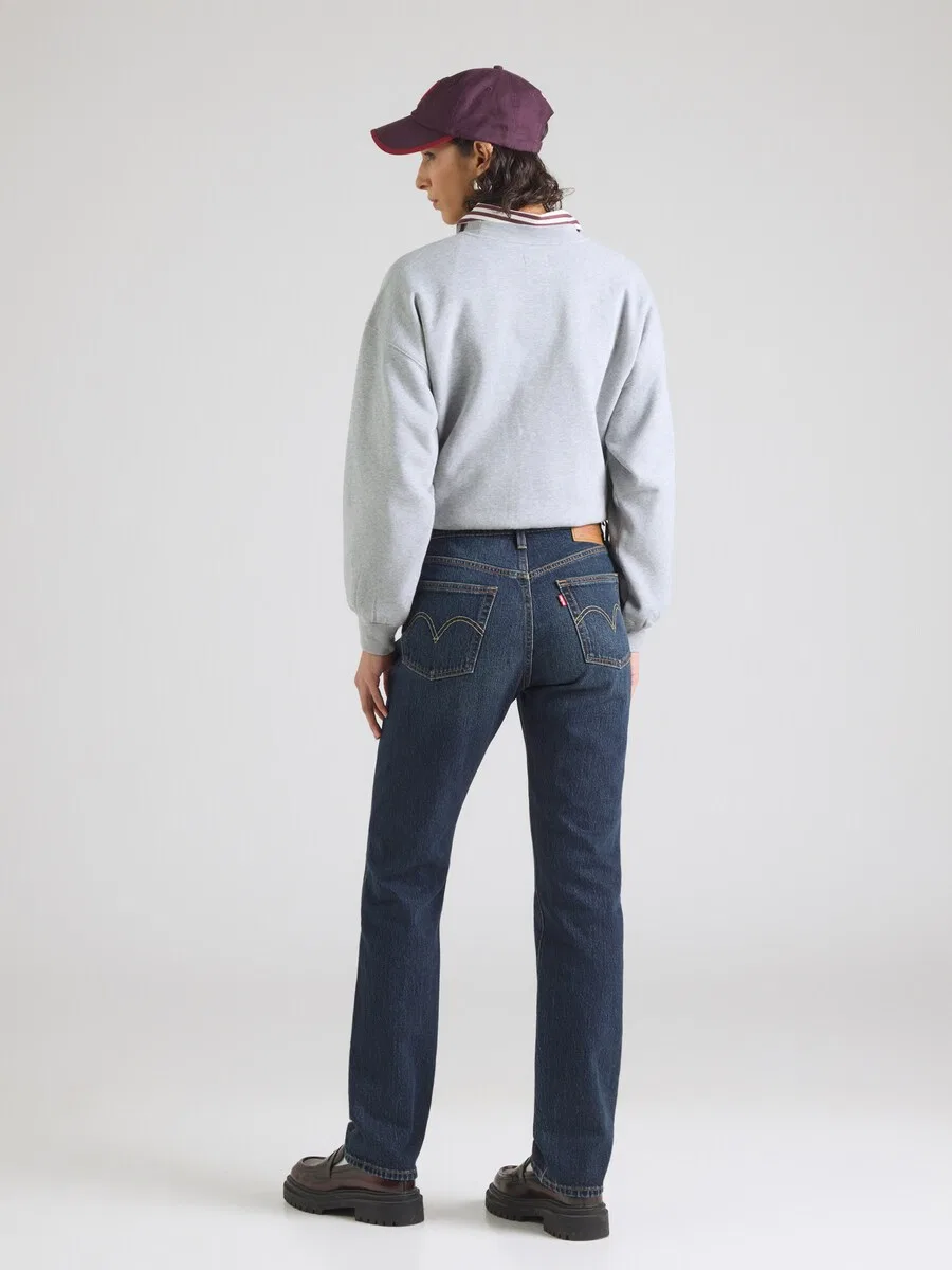 Джинсы LEVI'S Regular '501 Jeans For Women' темно-синего цвета — фото 4