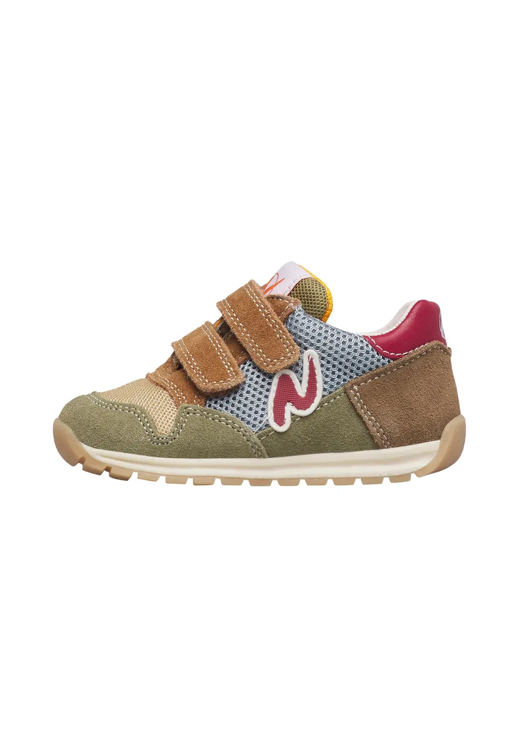 Sammy 3 vl. - кроссовки Naturino, Braun-Grün-Blau