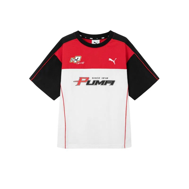 Детская футболка с круглым вырезом PUMA, Red White Tone