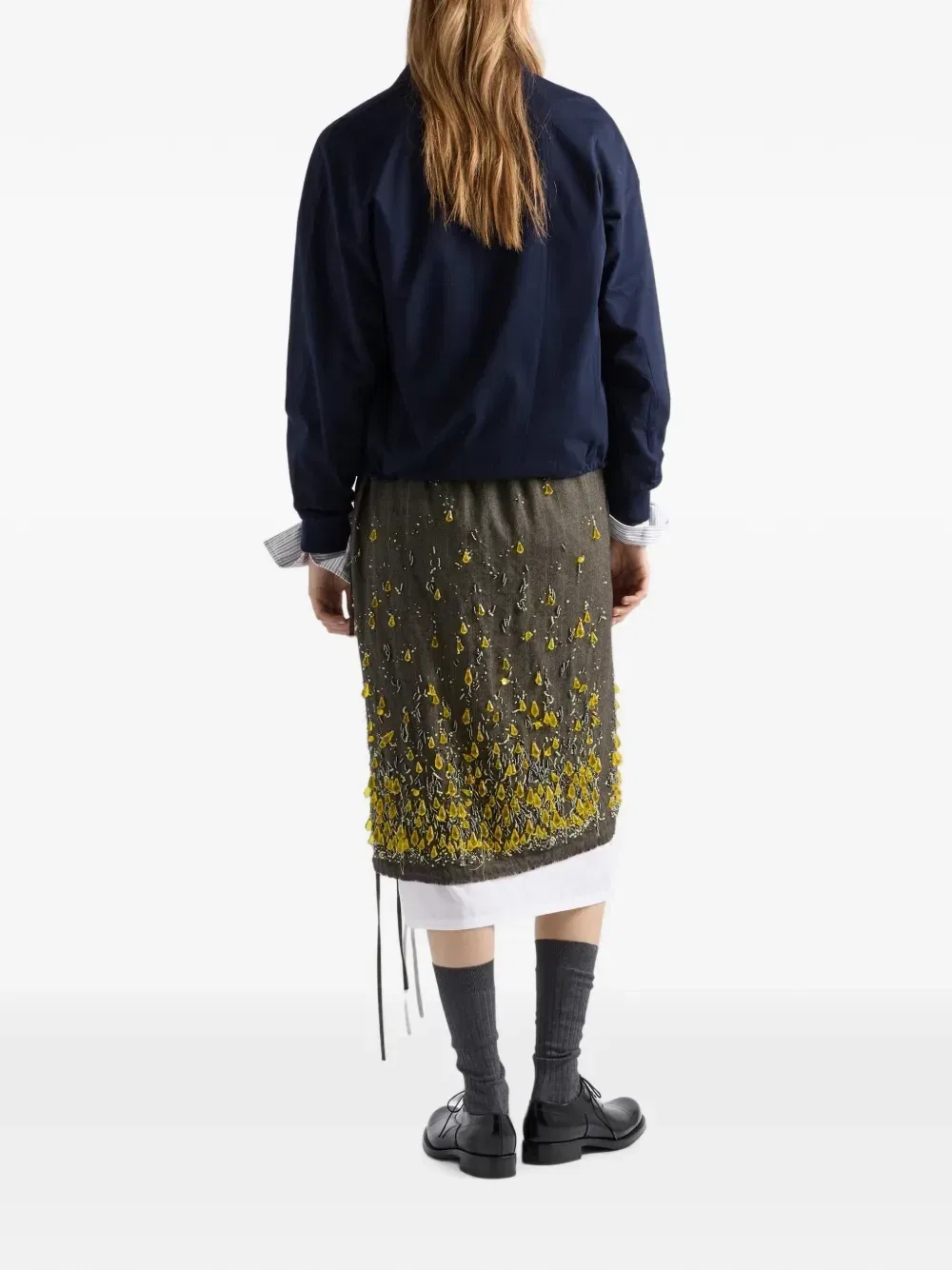 Двусторонняя куртка-блузон из джерси Prada, синий — фото 3