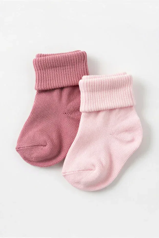 Детские носки для новорожденных хлопковые 5 штук Lakoren, Pink And Rose Dried — фото 3