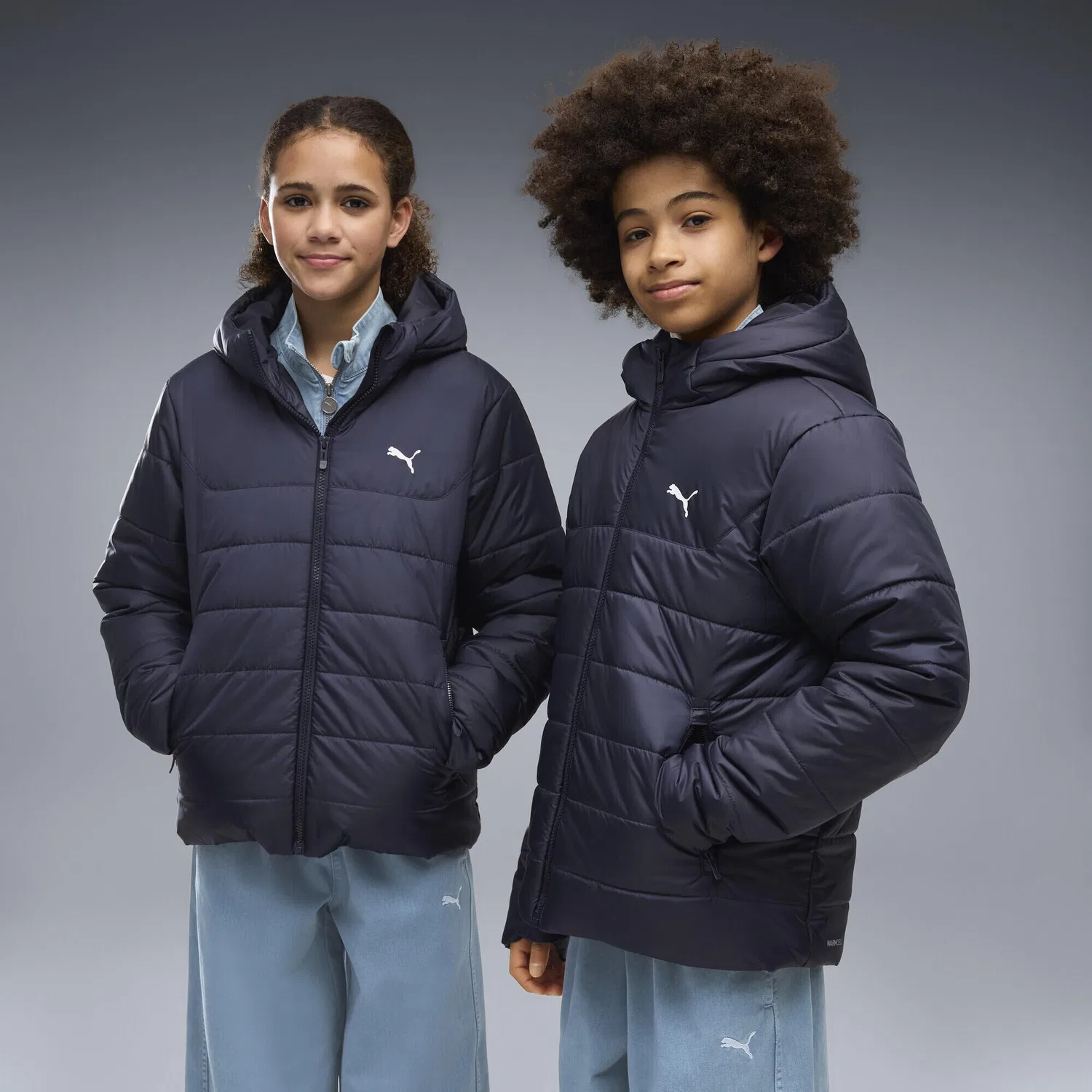 Детская утепленная куртка-худи Essentials Puma, Navyblau — фото 2