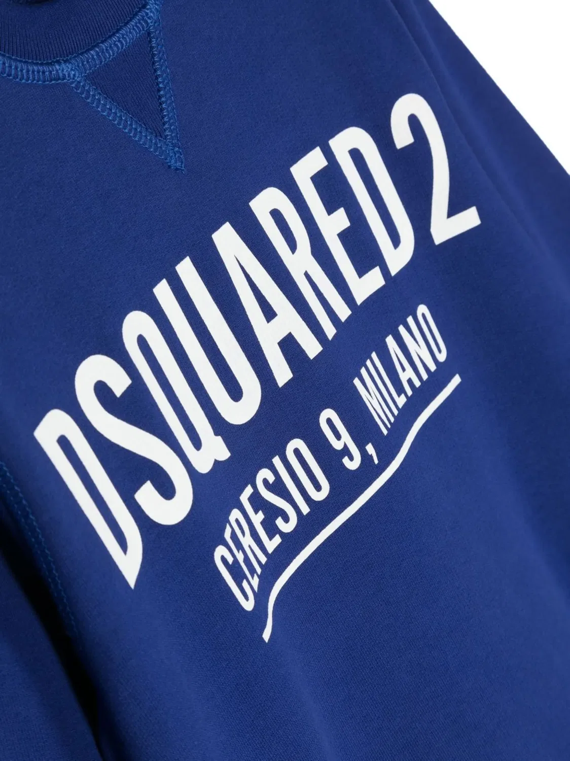 Хлопковый свитшот с логотипом DSQUARED2, синий — фото 2