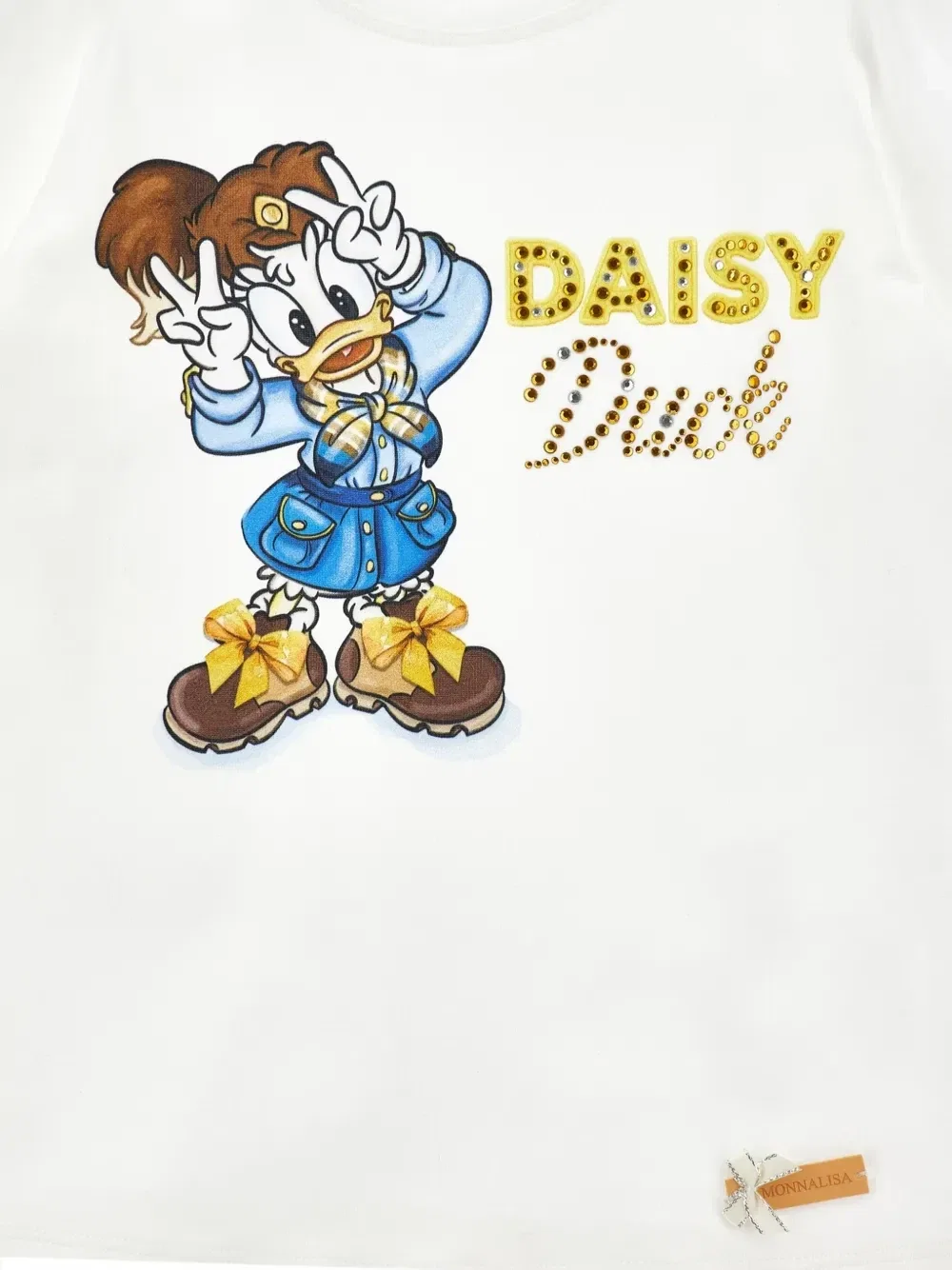 Футболка Daisy Duck Monnalisa, белый — фото 3