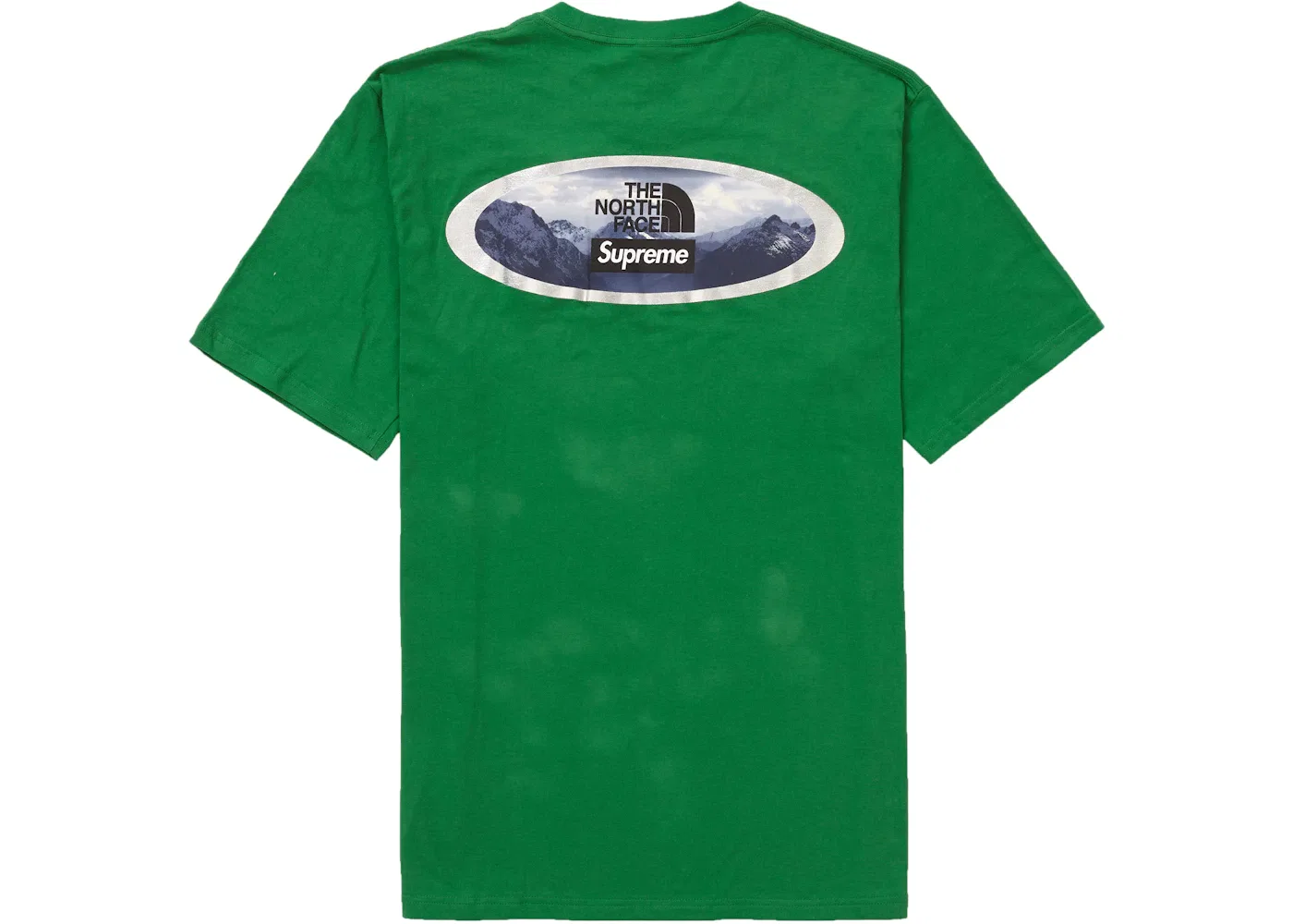 Мужская футболка с принтом Supreme The North Face Mountains Tee, Green
