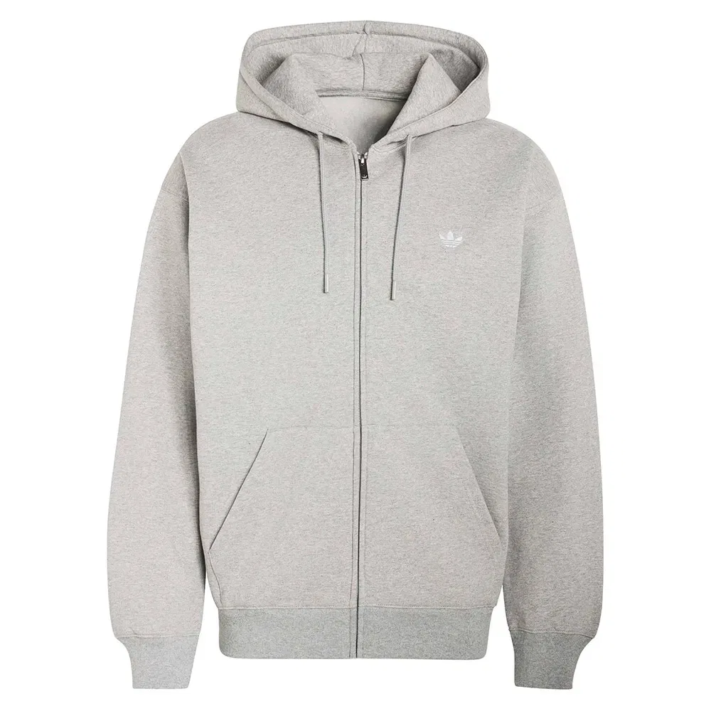 Толстовка свободная на молнии Trefoil Essentials Adidas Originals, серый — фото 3