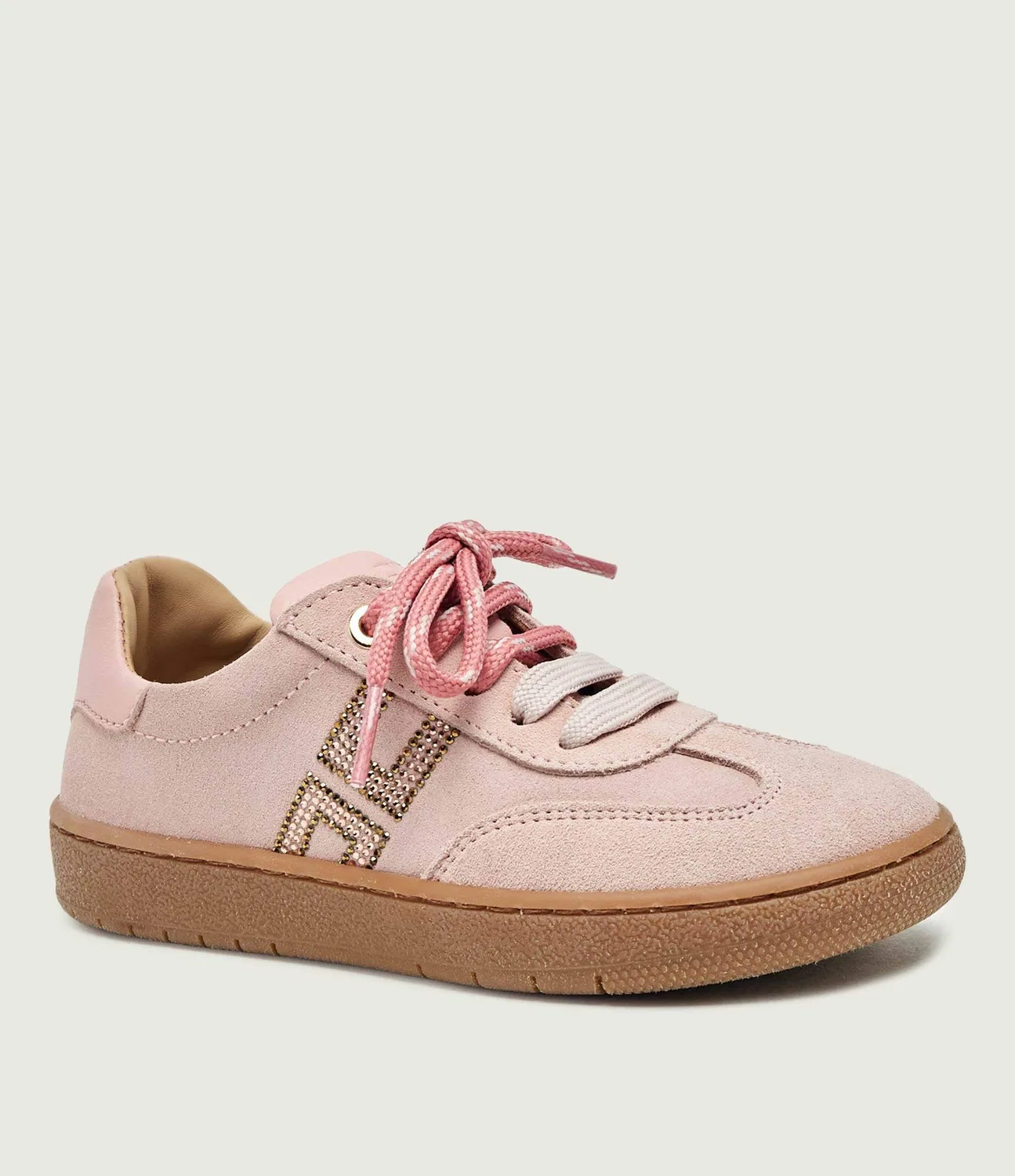 Кроссовки из натуральной кожи Elisabetta Franchi, Rosa