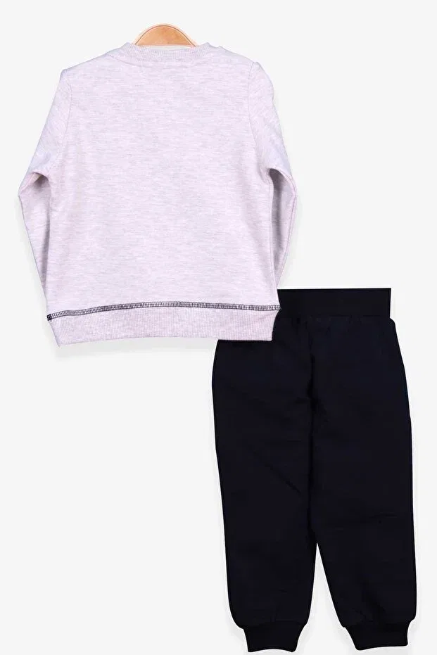 Детский спортивный костюм для мальчиков с принтом Breeze, Light Gray Melange — фото 2