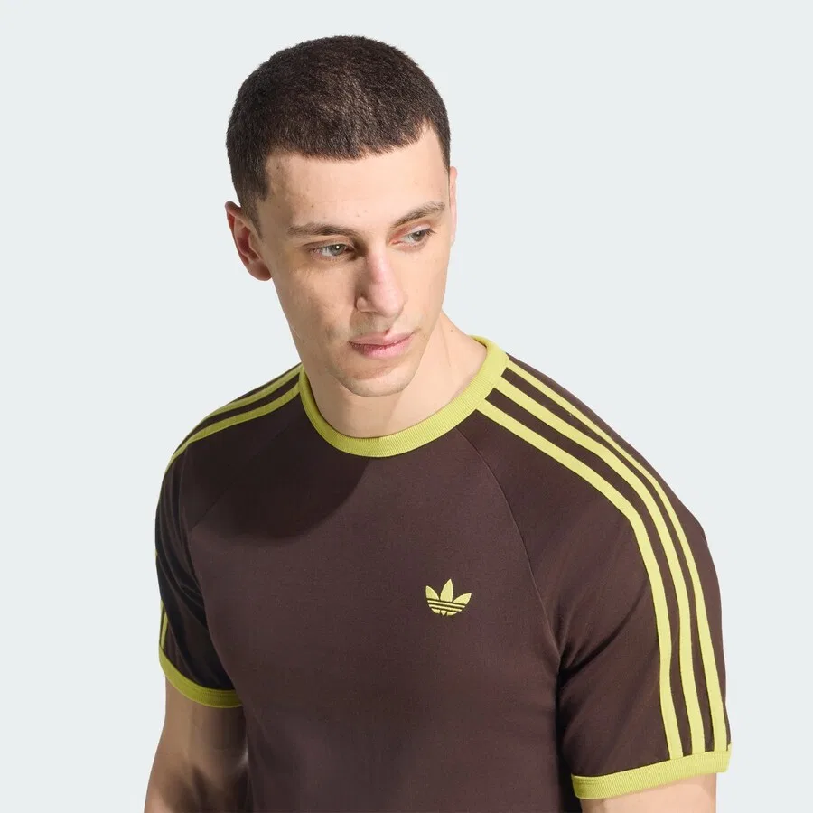 Футболка ADIDAS ORIGINALS темно-коричневого цвета — фото 3