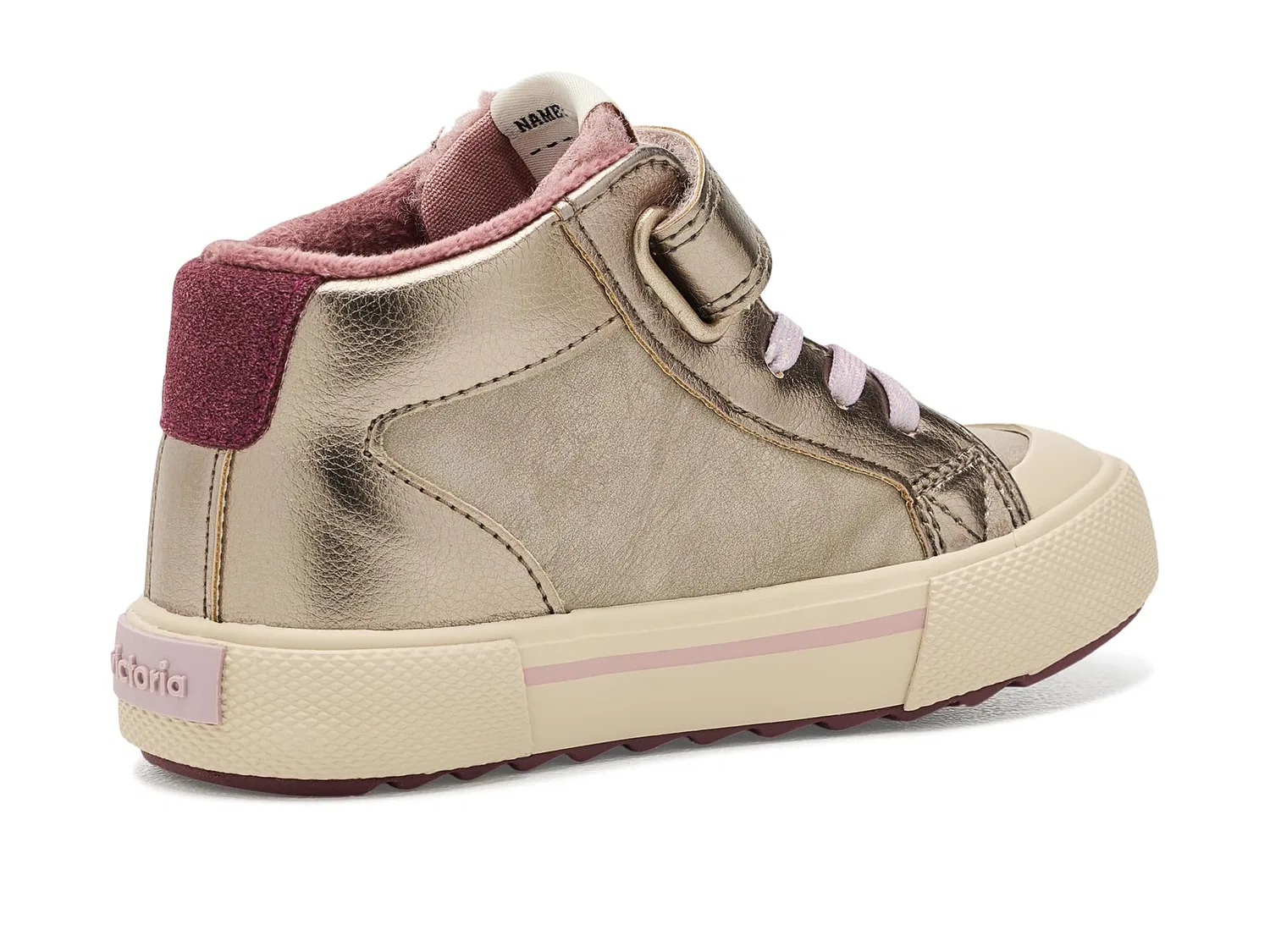 Кроссовки Tribu Matallic Elastic Laces (для малышей, маленьких и больших детей) Victoria Kids, Nude — фото 4