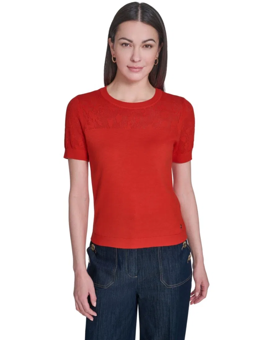 Женский джемпер с круглым вырезом Floral Tommy Hilfiger, Grenadine