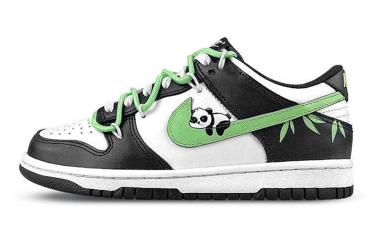 

Кроссовки Nike Dunk Skateboard Shoes Unisex Low-Top Black White Green