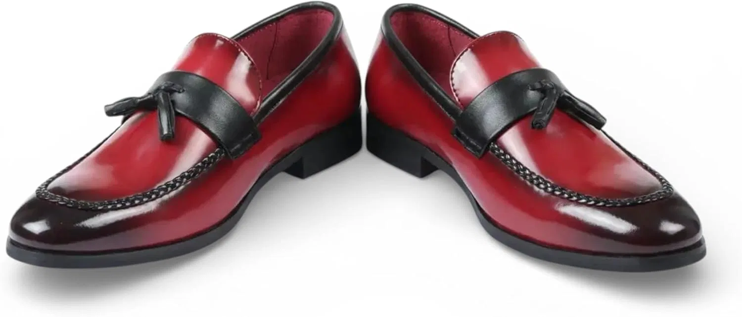 Лоферы мужские Dolcetto модельные красные Infinity Leather — фото 2
