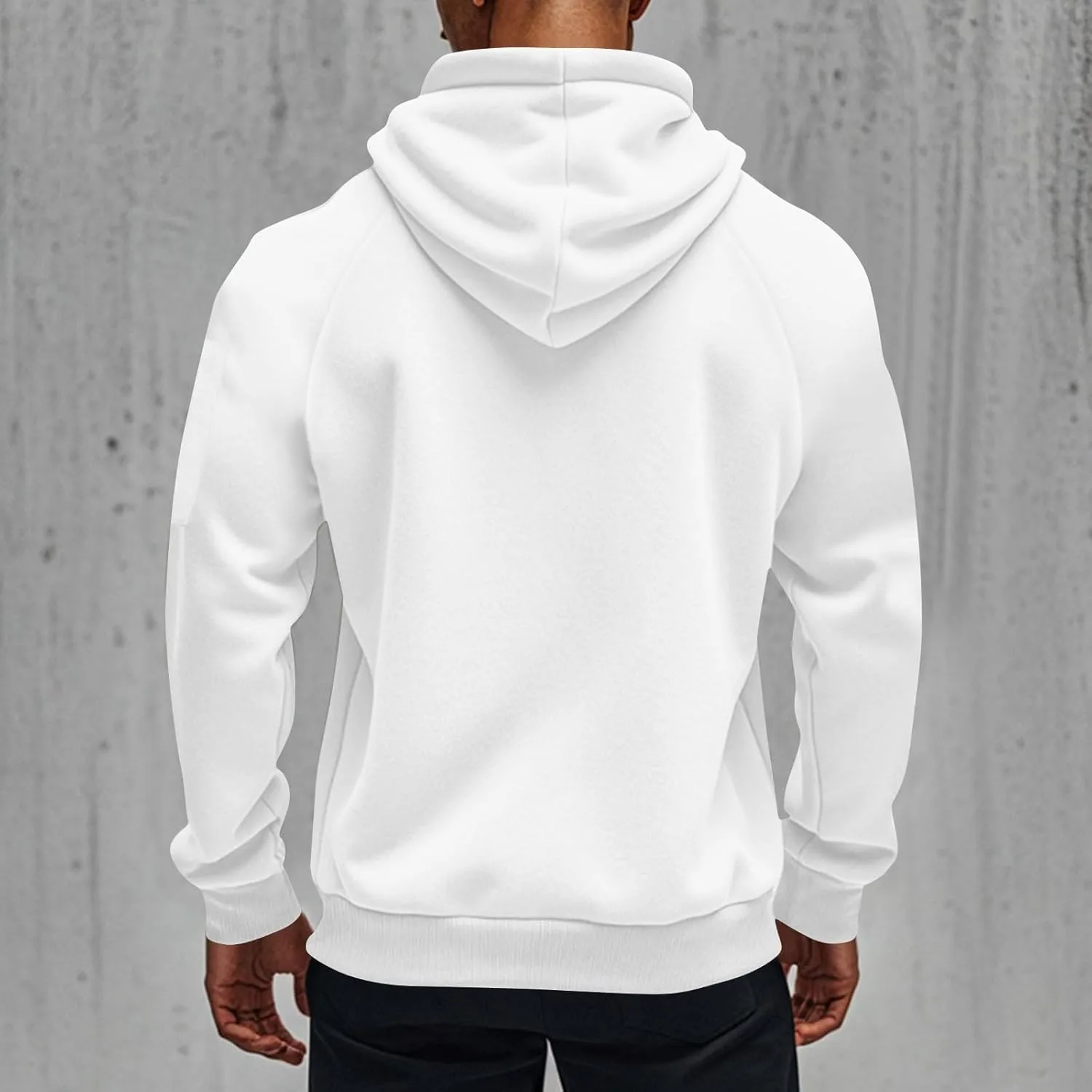 Мужская толстовка с капюшоном Full Zip Tactical, свободный крой, с карманами — фото 4