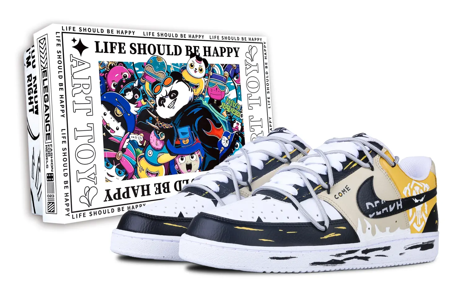 

Nike Кроссовки Court Vision 1 Pale Yellow Skeleton с низким верхом и противоскользящей амортизацией для скейтборда, мужские, черно-желтые