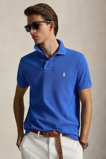 Футболка поло хлопковая Polo Ralph Lauren, синий
