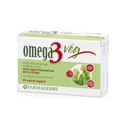

FARMADERBE Omega3 растительная добавка для повышения уровня холестерина, 60 капсул