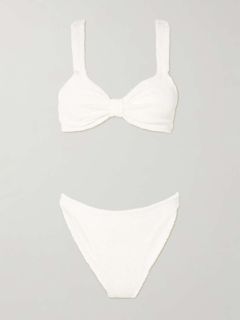 

Бикини Бонни из сирсакера Hunza G, белый