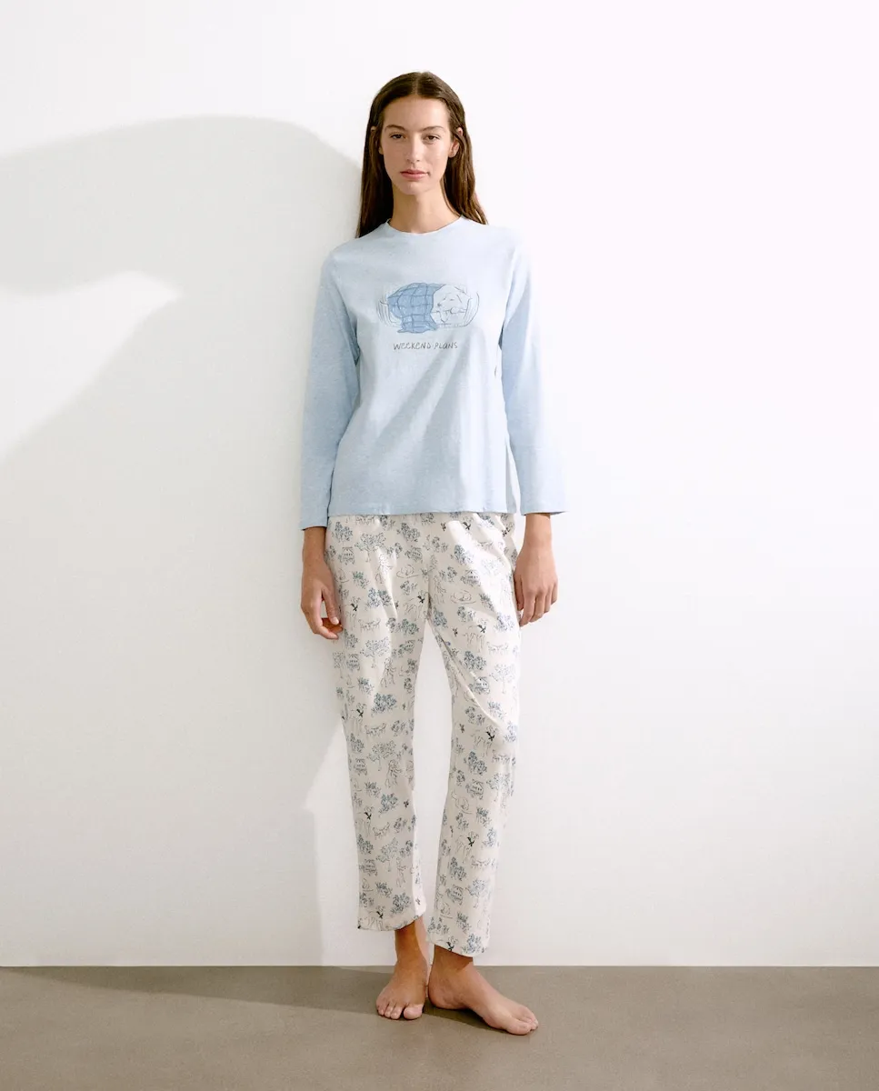 

Женские пижамные штаны с принтом Énfasis, синий