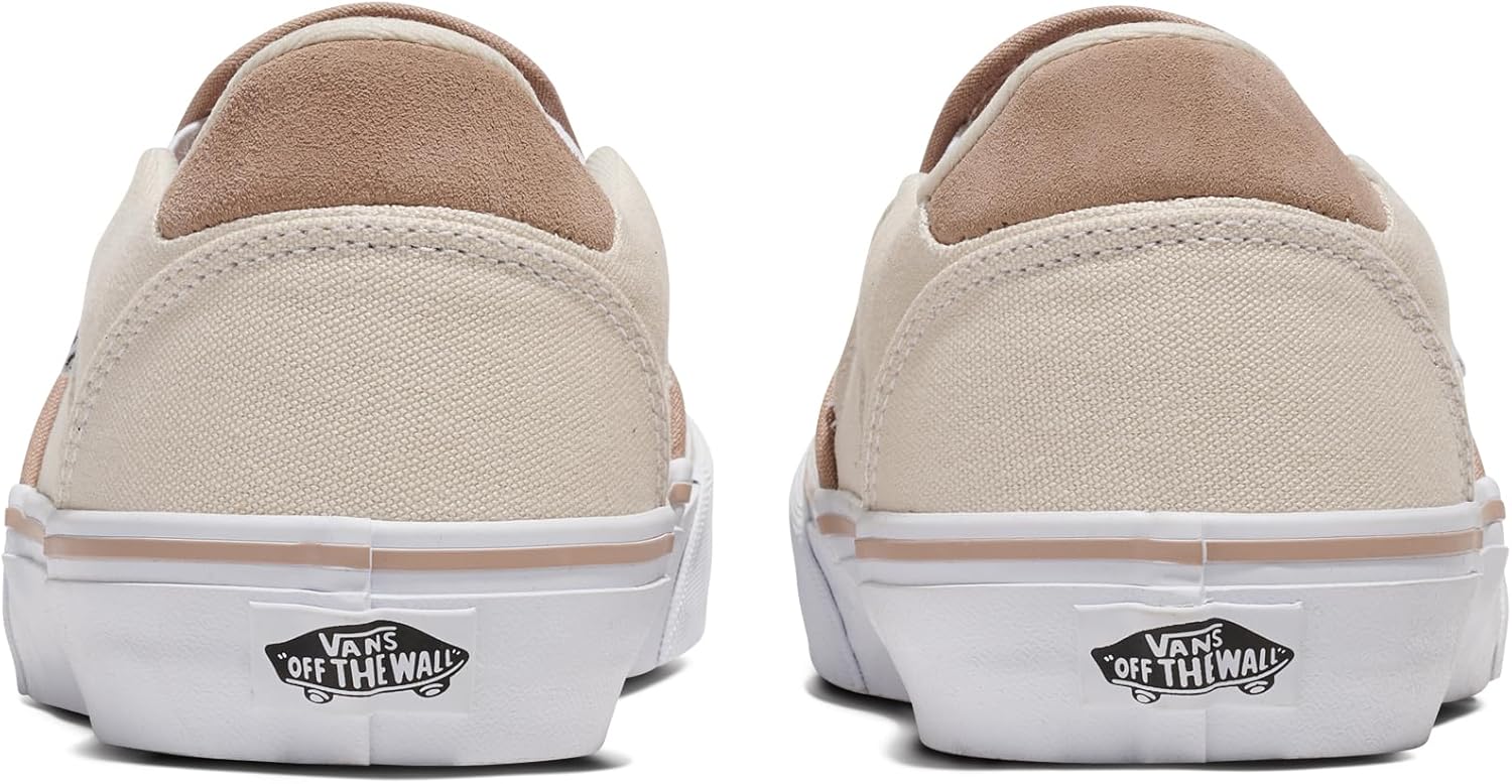 Vans Asher Deluxe Slip-on для мужчин | Удобные кроссовки для стиля, прогулок и повседневной носки, Heavy Canvas Warm Taupe — фото 3
