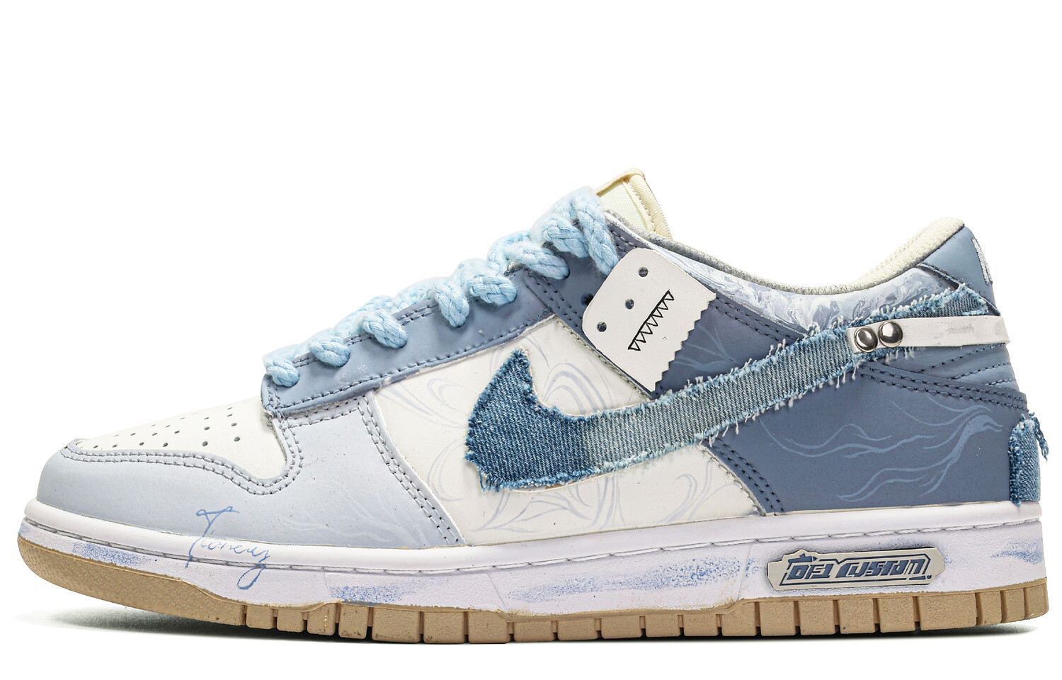 

Кроссовки Nike Dunk Skateboard Shoes Men Low-Top Blue White, Синий, Кроссовки Nike Dunk Skateboard Shoes Men Low-Top Blue White