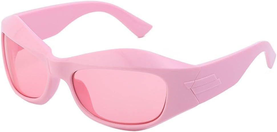 

Солнцезащитные очки в стиле киберпанк для женщин и мужчин, спортивные солнцезащитные очки для женщин, очки в стиле стимпанк, серебристые, защита от УФ-излучения UV400 HYYZZC, C13 Pink