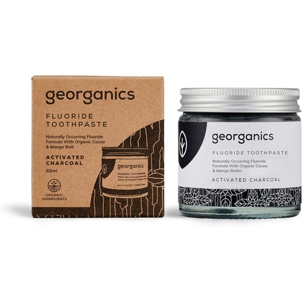 Georganics 60 мл зубная паста с активированным углем и фторидом Interdental