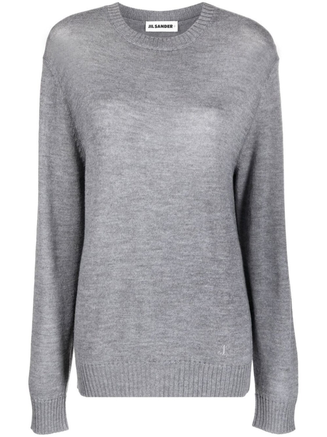 

Jil Sander шерстяной джемпер тонкой вязки, серый