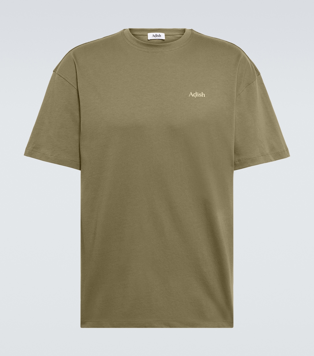 

Хлопковая футболка с логотипом Shaqhat Adish, Olive Green