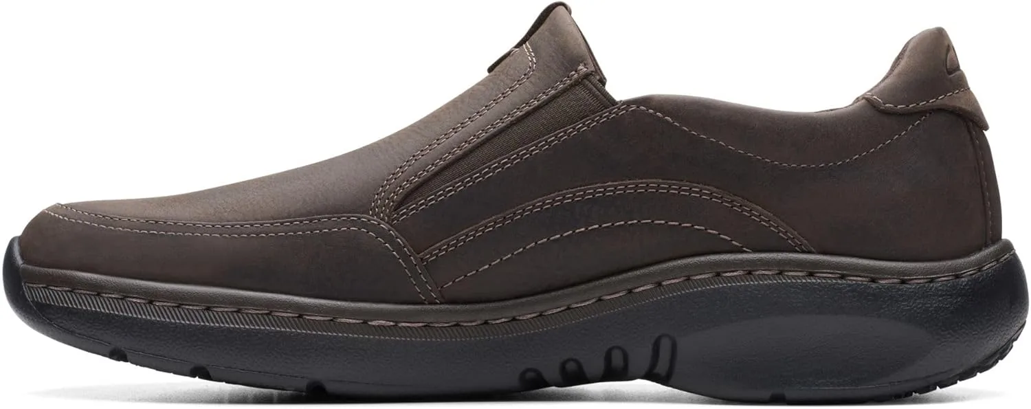 Мужские домашние лоферы Clarks Pro Step изготовлены из высококачественной кожи, темно-коричневый — фото 3