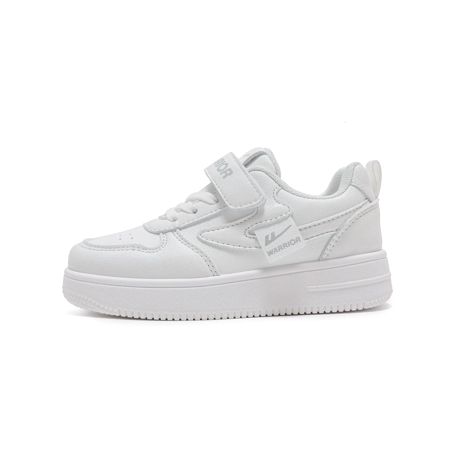 Детские скейтерские кроссовки low top с амортизацией, дышащие, легкие и устойчивые к истиранию WARRIOR, белый
