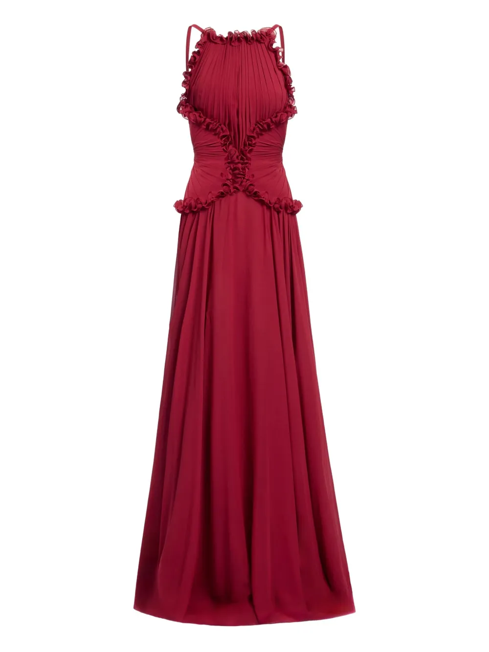 

Шелковое макси-платье Elie Saab, красный