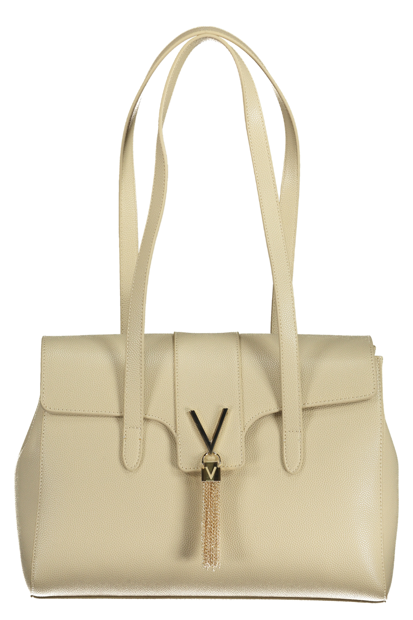 

Сумка женская Valentino с кисточкой, бежевый / золотой