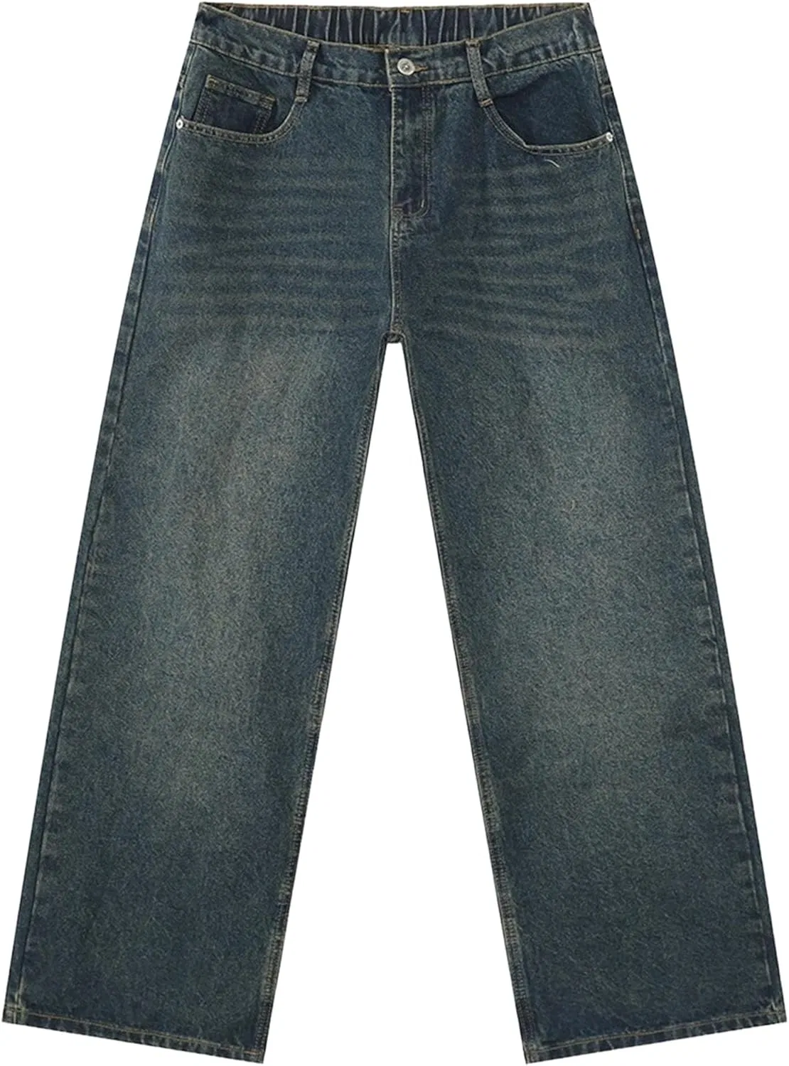 Джинсы свободные с потертостями, Vintage 12
