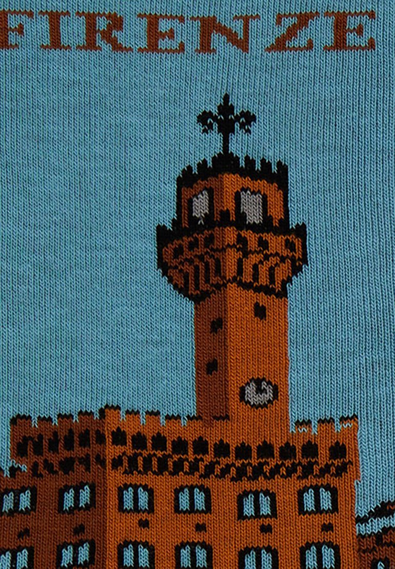 

Носки SHORT WITH PALAZZO VECCHIO IN FLORENCE PATTERN Gallo, синий