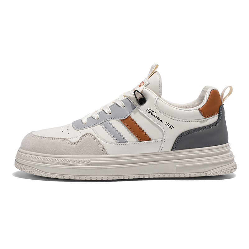 

Мужские повседневные туфли с мягкой подошвой, противоскользящие, дышащие BOLE, White Gray