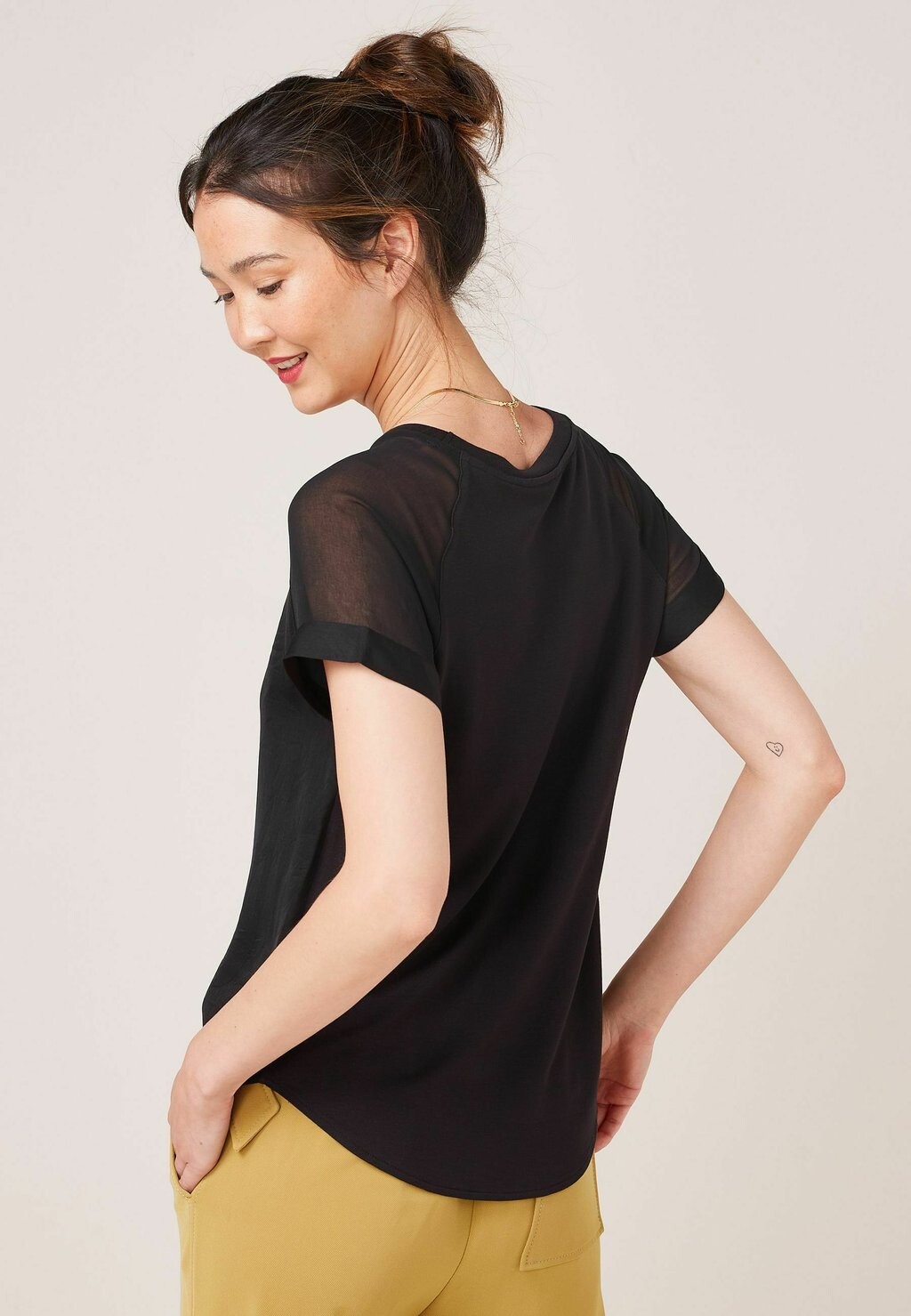 Футболка с принтом Short Sleeve Raglan Standard Next, черная — фото 2