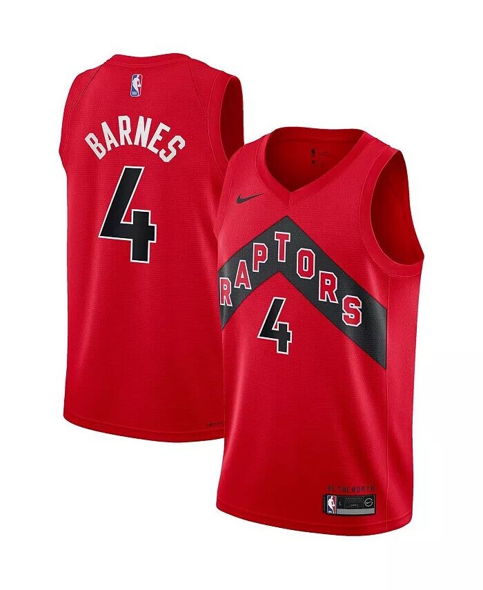 

Джерси Big Boys Scottie Barnes Red Toronto Raptors 2021/22 Swingman — Icon Edition Nike