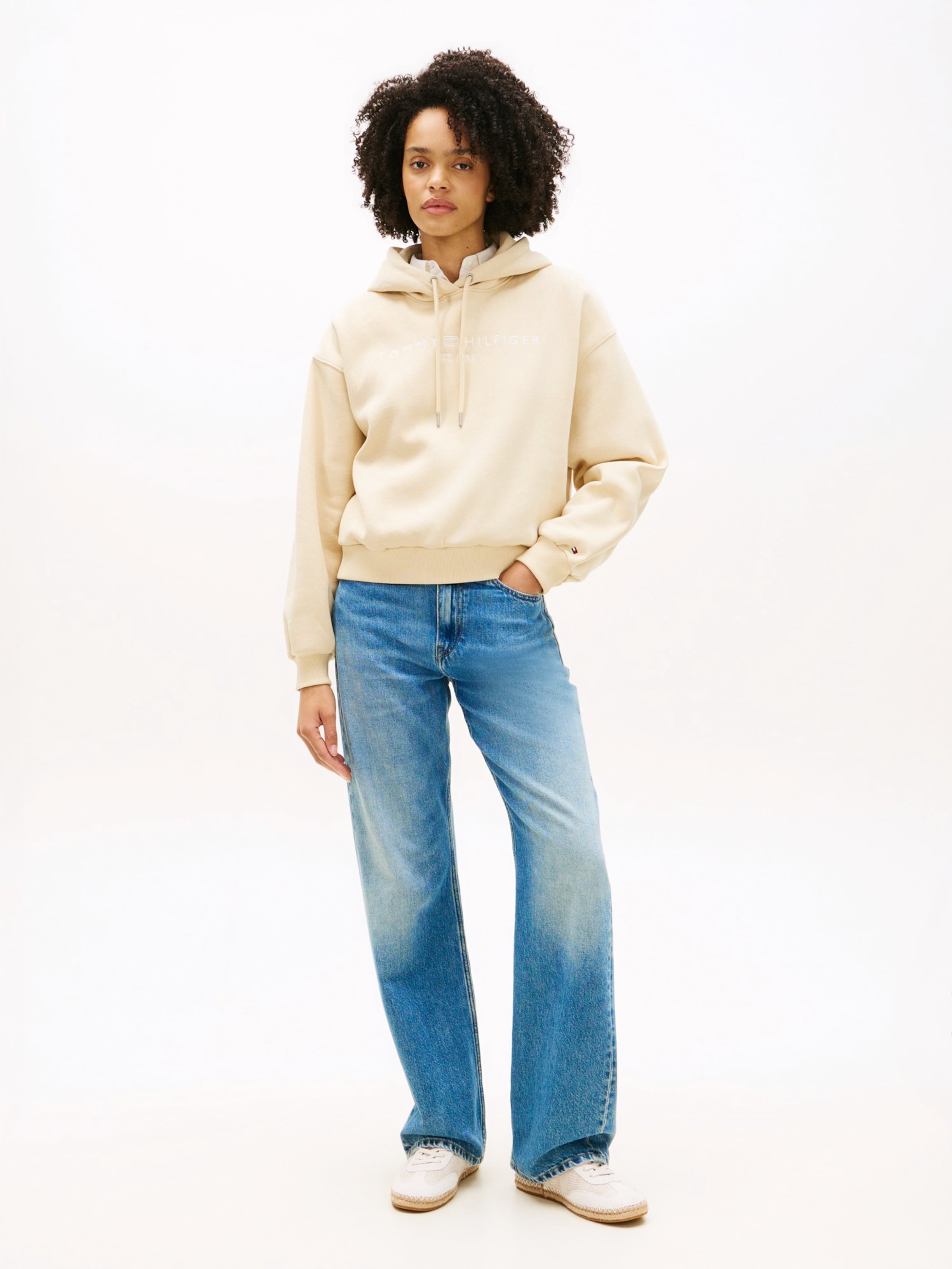 TOMMY HILFIGER Толстовка в цвете шамуа — фото 4